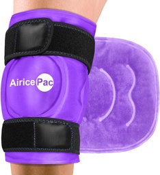Pacchetto ghiaccio per il sollievo del dolore del ginocchio, Avvolto di ghiaccio riutilizzabile per le lesioni, Gonfiore, Chirurgia di sostituzione del ginocchio, Terapia di compressione fredda per l'artrite, Meniscus Tear e ACL, Viola