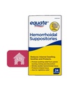 Equate Hemorrhoidal Suppositories, Rilievo da Burning, Itching e Discomfort di emorroidi, 24 Conte (Pack of 1) + STS Sticker.