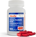 Timely - 200 Caplets - Tension Headache e Pain Reliever con Acetaminophen 500 mg e Caffeina 65 mg Extra Forza per testa, collo, spalla e dolore corpo Reliever, Aspirin Free - Made in USA