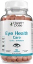 Salute Dose Eye Health Care Vitamine con Lutein Zeaxanthin Support Eye Strain, Occhi Secchi & Performance Visive Apple & Orange Flavor 90 Gummies.