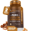 Erbtonici Pure Ceylon Cinnamon Capsule | Sistema immunitario, Gestione del peso sano | Non OGM, Gluten Free | 1500 Mg - 120 capsule