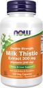 NOW Integratori alimentari, Silymarin Milk Thistle Extract 300 mg con Artichoke e Dandelion, Doppia resistenza, Supporta la funzione del fegato*, 100 capsule di veg