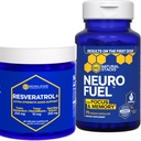 NATURAL STACKS NeuroFuel & Resveratrolo+ Integratore Bundle - Supporta messa a fuoco, Memoria & Salute Cervello Aging* - 135 Capsule