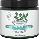 Vitanica Phytoestrogen Herbal non OGM PMS, Menopause Relief Supplement per le donne, Equilibrio di ormone, Maglioni notturni & Hot Flash Relief, Soia Isoflavones, Vegan, Polvere 8 Oz (Phytoestrogen Herbal Pro Logo)