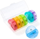 Sukuos Large Weekly Pill Organizer 2 volte al giorno, Daily Pill Box 7 giorni Facile da aprire con doppia protezione, AM PM Pill Case for Medicine/Vitamin/Fish Oil/Supplements (Glitter Clear)