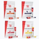 Polvere di elettrolita TB12 per rapida idratazione di Tom Brady, 4-Pack Stickpacks (Lemonade, Blueberry Pomegranate, Fruit Punch & Peach Mango), naturale, facile da mescolare. Basso zucchero, Calorie bassa (60 Servings)