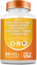 Latte Thistle 3000mg NAC Chanca Piedra 2000mg barbabietola radice 2000mg Artichoke 2000mg Tudca Dandelion Root 1000mg con zinco Yarrow Turmeric Repair Supplement Plus Chicory, integratori minerali 60 Conte