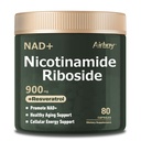 Airboy Liposomal Nicotinamide Riboside 900 mg, NAD Supplemento con Resveratrolo & Quercetin, Terze Parti Testate, Antiinvecchiamento, Energia, Focus- 80 Conte