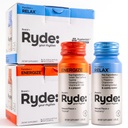 RYDE Shots | Energize + Relax | Vitamine B essenziali, Ginseng, Camomilla e Caffeine| Calorie Zero, Zero Sugar | Confezione da 16