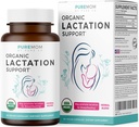 USDA Organic Lactation Supplement - Aumentare l'alimentazione del latte con il supporto per l'allattamento al seno erboso - Aiuto per le madri - Organico: Semi di Fenugreek, Fennel & Milk Thistle - 60 capsule vegane (non pillole o biscotti)