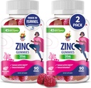 Gummie di zinco per adulti - pancia masticabile di zinco per il supporto immunitario - potente antiossidante naturale supplemento non OGM per bambini donna adulti