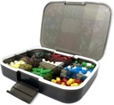 Large Pill Organizer, 7.7x5.7" Travel Vitamin Box Lightproof 9 scomparti Portable Pill Case Supplementi Dispenser Moisture Proof Pill Holder Medicine Container