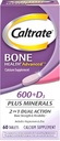 Caltrate 600+D3 Plus Minerals Calcium e Vitamina D Supplemento Tablets, Bone Salute e Minerale Supplemento per Adulti - 60 Conte