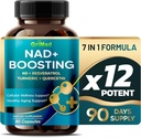 GriMed NAD + Boosting 16,550mg- x12 Potenza con NR + Resveratrolo Turmerico + Quercetina - Energia cellulare, Riparazione cellulare, Invecchiamento sano - USA Made & Tested (90 conteggio (pacchetto di 1))