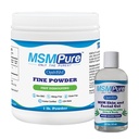 KALA HEALTH MSMPure MSM Polvere fine 1lb e MSM Gel con Aloe organico 8oz Bundle