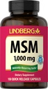 Lindberg MSM capsule 1000mg | 150 pillole | Supplemento per donne e uomini | Methylsulfonylmethane | Non-GMO, senza glutine