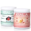 Kiala Nutrition Super Greens, Polvere di Greens Organic, Polvere di Spirulina & Chlorella Superfood, Zucchero & Gluten Free Vegan, Miscela di Spectra, Bacca Mista & Miami Vice, 2 Pack