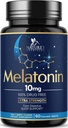 Melatonina 10mg compresse di dissolvere rapidamente - Forza extra, Integratori di melatonina senza zucchero per il supporto sonno riposante, Integratore di supporto naturale per il sonno per gli adulti, Delizioso aroma di fragole, 60 compresse