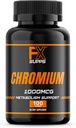 FX SUPPS Chromium Polynicotinate 1000 mcg (100 capsule) Integratori di gestione del peso per gli uomini e le donne | Migliora la produzione di energia e la salute del cuore