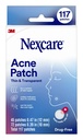 Nexcare sottile e trasparente Acne Patch, Skin Cover Absorbs Pus e olio da Pores intasato, Realizzato con idrocolloide, scheda Permette una facile rimozione da Liner - 117 Pimple Patches