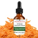 MagMushroom Cordyceps Estratto di funghi tintura liquida, supplemento giornaliero, doppio estratto per la potenza massima, 2 Fl. oz., 60 giornalieri