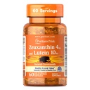 Puritan's Pride Zeaxanthin 4mg con LutigoldTM Lutein 10mg Carotenoidi, Supplemento dietetico per gli occhi sani e la visione, 60 Easy-to-Swallow Rapid Release Softgels
