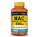 MASON NATURAL NAC N,Acetil,L,Cysteine 500 mg, 2 mesi di fornitura, Supporta la salute cellulare normale, Sistema immunitario Booster per il benessere generale, 60 capsule