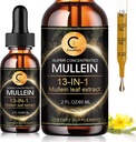 Gocce di Mullein per polmone, Estratto di foglie di Mullein, Tintura liquida di Mullein super concentrata,Vegan, Non-GMO, 2 FL OZ