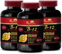 integratori di supporto immunitario - METHYLCOBALAMIN VITAMINA B-12 5000 - integratore anti-invecchiamento per le donne, migliori integratori energetici, resistenza, capsule di supporto immunitario, vitamina b 12 metabolismo - 3 Bot 180