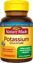 Natura fatta Gluconato di potassio 550 mg, Supplemento dietetico per il supporto di salute del cuore, 100 compresse, alimentazione di 100 giorni