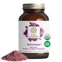 PURE SYNERGY Berry Power | Organic Berry and Fruit Powder | Integratore antiossidante con Acai Organici, Camu Camu e Mirtillo Selvatico | per l'invecchiamento sano, Immune e supporto cutaneo (polvere da 5,3 oz)