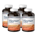 American Health Original Papaya Enzyme - 600 Chewable Tablets, Confezione da 4 - The After-Meal Supplement - Non-GMO, Vegan - 800 Total Servings
