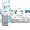 MyHy ZERO Liquid Hydration Packets, Sugar Free Electrolyte Drink Mix for Hydration Support, Rilievo di disidratazione per viaggi, gravidanza, fitness, Bachelor & Bachelorette Party – Pure, 50 Count