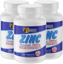 Sunshine Naturals Zinc Gluconate Mineral Supplemento – Supporta il sistema immunitario, Promuove la guarigione ferita, Migliora la salute della pelle, Fornisce la difesa antiossidante – 100 mg, 120 compresse, alta potenza