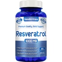 Resveratrolo 1000mg Capsule | Vegan Friendly Resveratrolo Supplemento da Easy Absorption Antioxidant Japanese Knotweed for Skin Heart e Brain Support | Made in US cGMP Facilities (90 Day Supply)