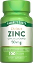 Verità della natura Chelated Zinc 50 mg compresse - 100 ct, Confezione da 2