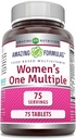 Incredibile Formulas Donna One Multiple | Alimentare-Based | Compresse Supplemento | Perfetta miscela di vitamine, minerali, 25 Milioni di CFU probiotici & Food-Based enzimi (1 Pack, 75 Conte)