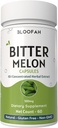 Bitter Melon Fruit Capsule 500mg | Momordica charantia | 10:1 Extract | Pure & Potent Herbal Supplement | Non-GMO, Gluten-Free GMP-Certified Sustainably Sourced (60 Count (Pack of 1))