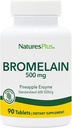 Natures Plus Bromelain - 500 mg, 90 compresse vegetariane - Natural Proteolytic Enzyme Supplement- Gluten-Free - 90 porzioni