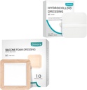 Dimora Idrocolloid Abiti 10 Pack 0.3mm + Silicone Foam Dressing con Border Adhesive 6"x6" 10 Pack