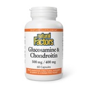 Fattori naturali Glucosamina & Chondroitin - Supporta giunti sani e tessuti connettivi - Non-GMO & Gluten-Free - 60 capsule (20 Serve)