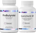 Tesseract Gut & Immune Support Bundle – ProButyrate 600mg & QuerciSorb SR Quercetin 400mg, 120 + 90 capsule, Gastrointestinal & Immune Health, soluzioni anallergiche