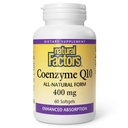 Fattori naturali Coenzyme Q10 - Integratore di supporto antiossidante Supporta la produzione di energia cellulare - Migliore assorbimento Aids Funzione cardiaca sana - 400 mg, 60 Softgels (60 Serve)