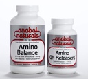 Physique Stack–Amino Balance 240 caps Formula di forma libera completa con BCAA e EAA per il recupero del muscolo. Amino GHReleasers 120 caps Pre-Workout con L-Arginina e L-Glutamina per la crescita muscolare magra