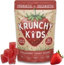 Vitamina prebiotica e postbiotica per bambini e adulti, Allulosa, Sugar Free, Fragola Fermentata, Support Gut Health, Dye Free