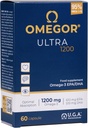 OMEGOR Omega 3 Fish Oil 1200mg Ultra - 610mg EPA e 510 DHA Omega3 Certificato IFOS - Alta biodisponibilità e nessun retrogusto (60 Caps)