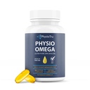 Physio Omega 2400mg Fish Oil con Omega 3 Fatty Acid Supplemento - Heart & Brain Health Integratori per Adulti - Non OGM, Burpless, Citrus Light Flavor, Sostenibilmente Sourced - 60 Softgels, 30-Day Supply