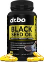 Estratto di olio di semi di nero Vegan - Olio di semi di semi di colore nero pura Nigella Sativa Cumin per la salute della pelle e dei capelli, 500mg, 1000mg Per 2 capsule di consumo di capsule di liquidi di semi neri Halal - 60 pillole di softgels