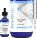 ENERGI Liquido d'Argento Colloidale, Integratore di Supporto Immune, Integratore di Sistema Immunitario per Adulti e Bambini, Gocce d'Argento Colloidali o Spray, Bottiglia di 8 Fl Oz