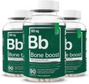 Elementi essenziali Bone Boost Health Supplement - Bone Support and Calcium Supplement con vitamina D 3, K2, Cissus Quadrangularis per Bone Strength - 270 Capsule (90 Day Supply) (3-Pack)